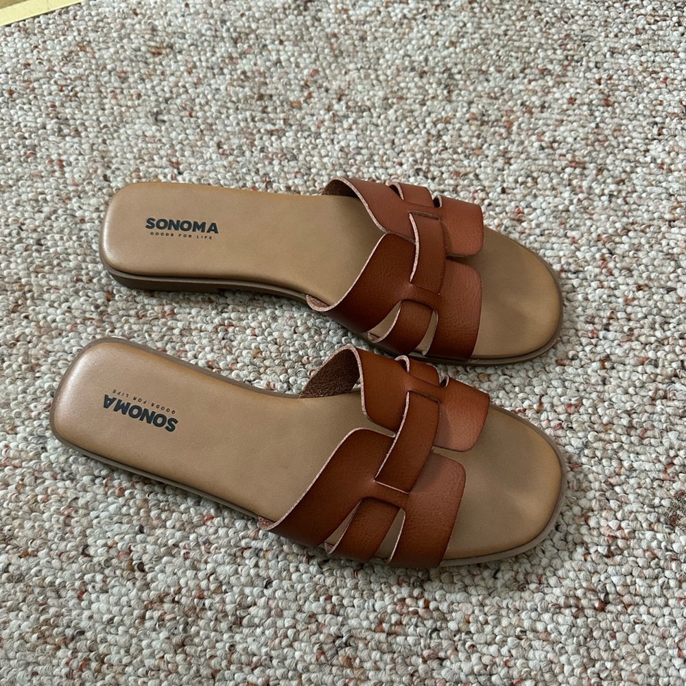Sonoma Women's Brown Slide Sandals